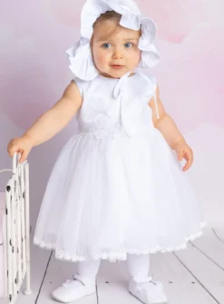 Robe de baptême Lisa + cape + bonnet