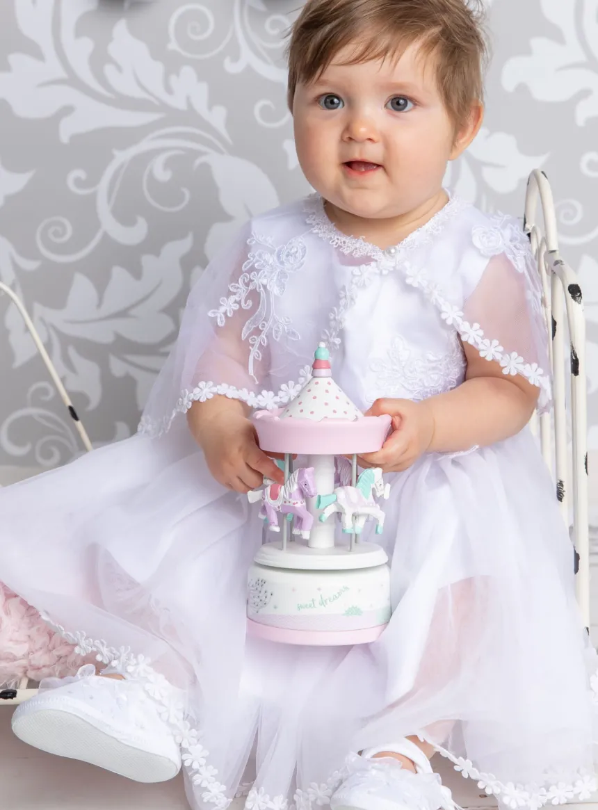 Robe de baptême Lisa + cape + bonnet