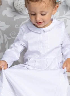 Robe de baptême longue pour garçon