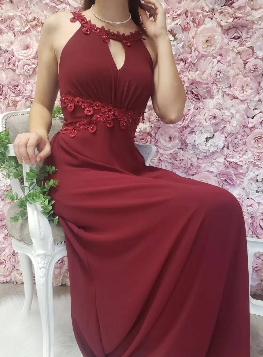 Robe de cocktail longue femme Hilarion