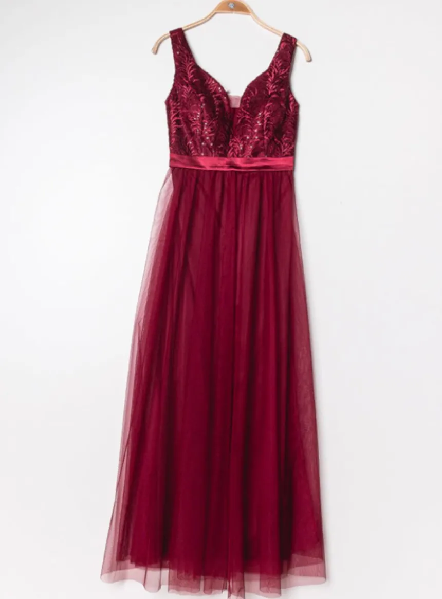 Robe de cocktail longue femme