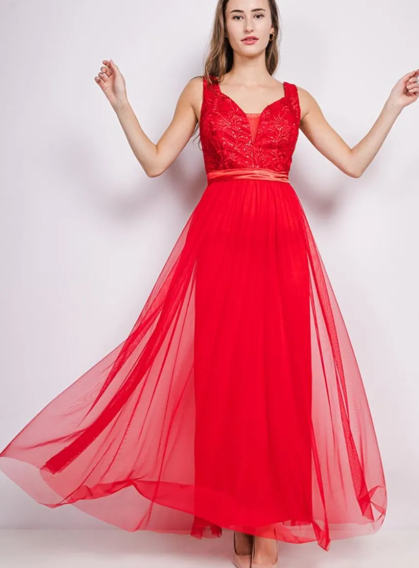 Robe de cocktail longue femme