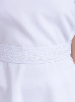 Robe de communion courte Jane + ceinture dentelle - Collection Création