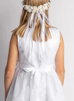 Robe de communion courte Sofia dentelle Blanc 8 ans