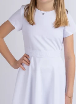 Robe de communion Kenza + ceinture dentelle - Collection Création