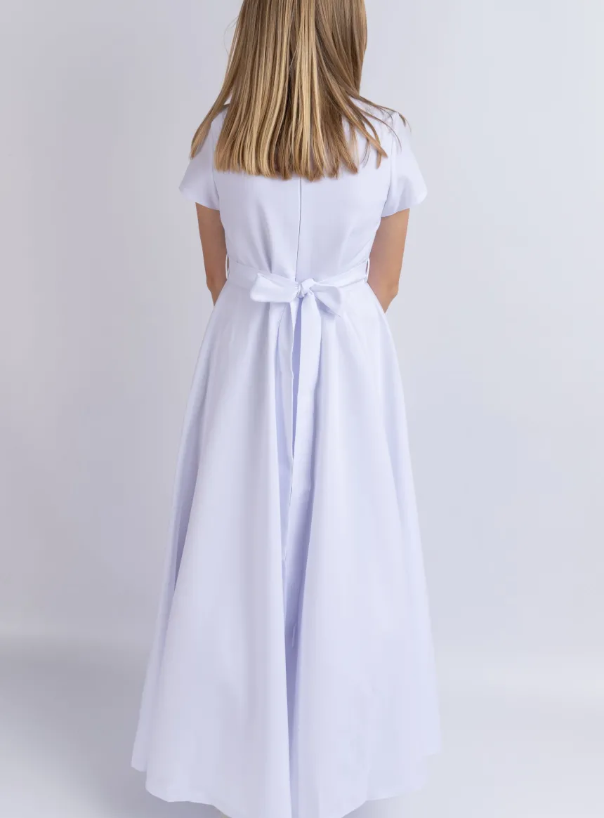 Robe de communion Kenza + ceinture dentelle - Collection Création