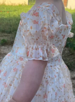 Robe de cérémonie bébé fille fleurie