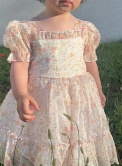 Robe de cérémonie bébé fille fleurie