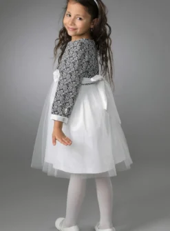 Robe de Cérémonie bébé fille Léonie manches longues