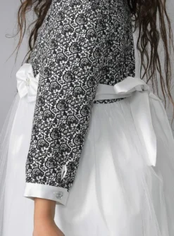 Robe de Cérémonie bébé fille Léonie manches longues