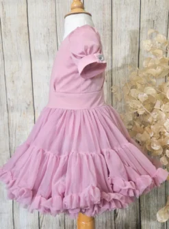 Robe de cérémonie bouffante pour petite fille + bandeau