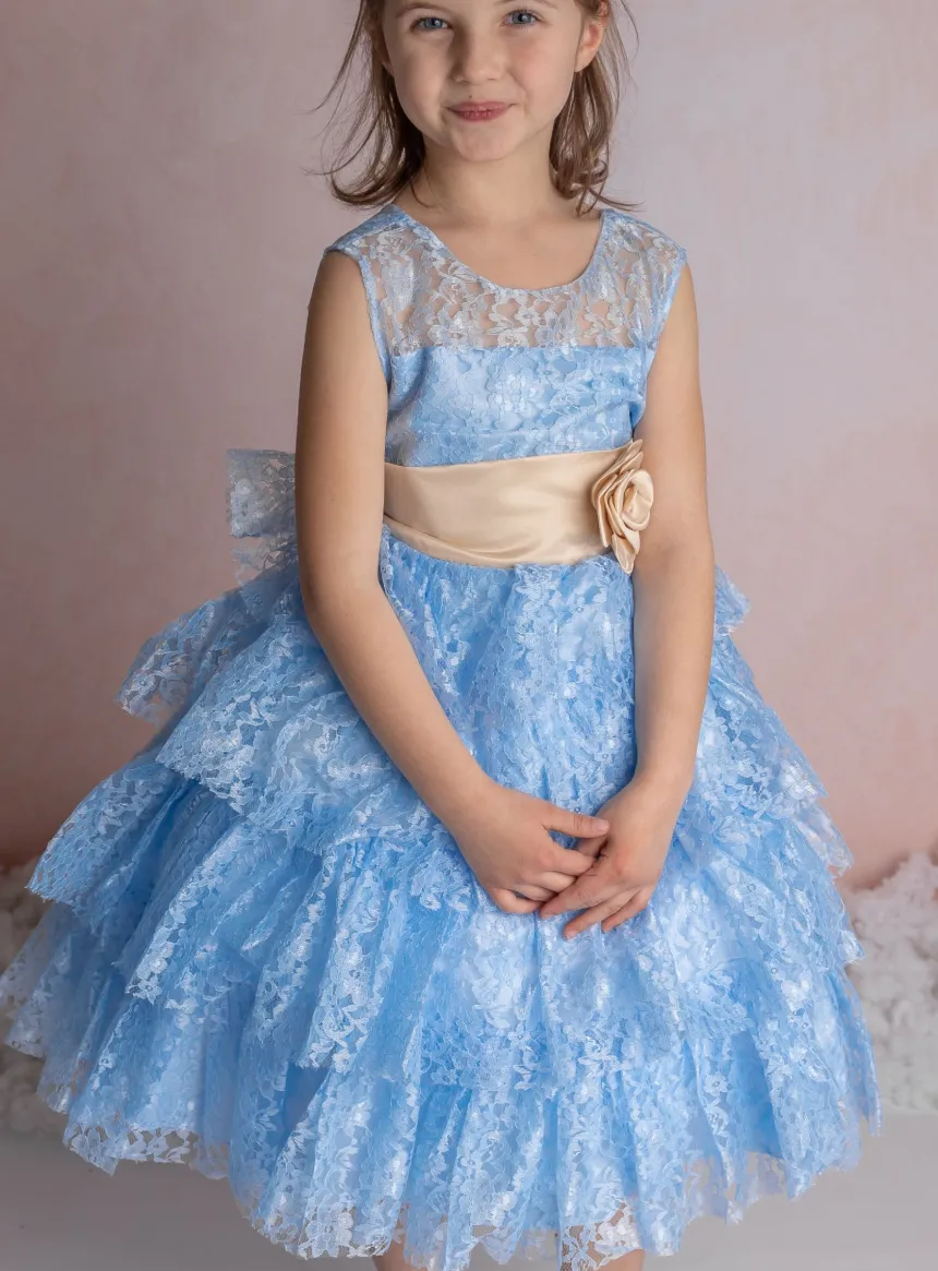 Robe de cérémonie dentelle fille