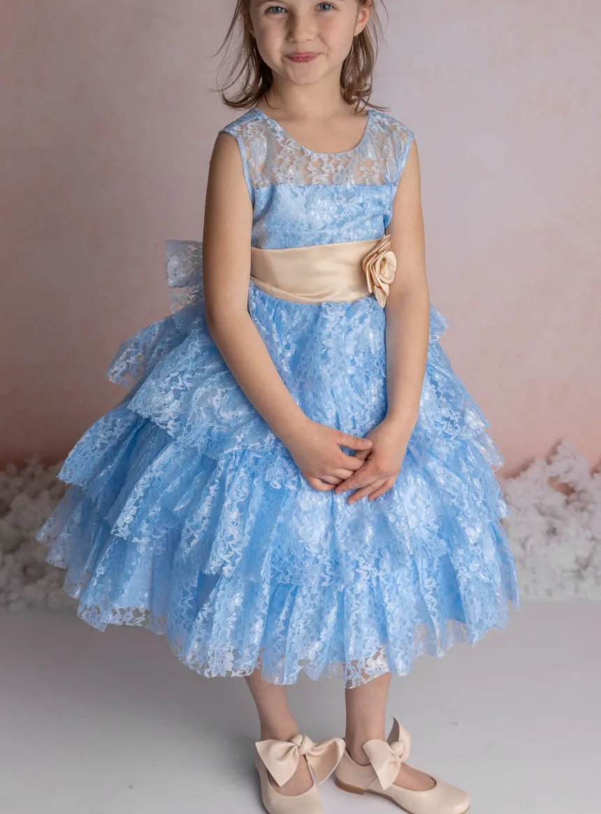 Robe de cérémonie dentelle fille