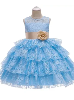 Robe de cérémonie dentelle fille