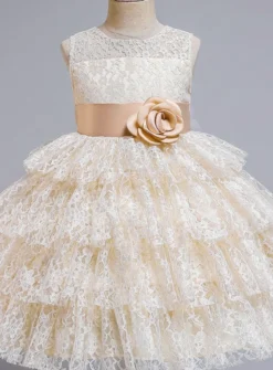 Robe de cérémonie dentelle fille