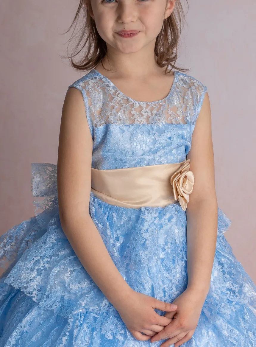 Robe de cérémonie dentelle fille