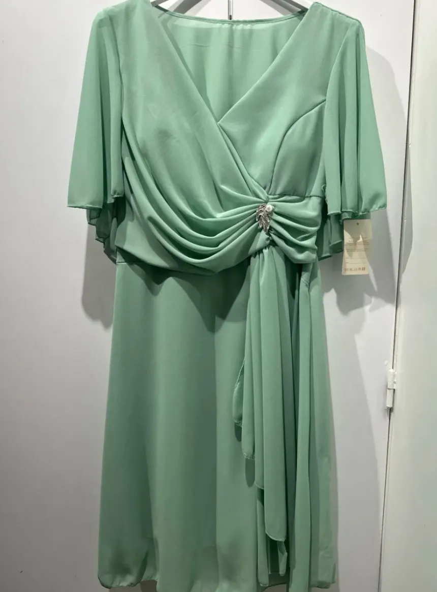 Robe de cérémonie femme grande taille en mousseline