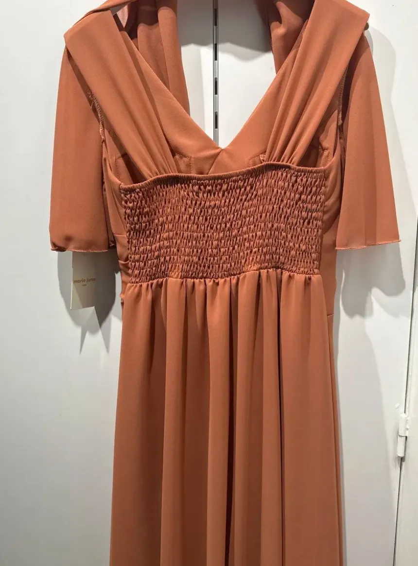 Robe de cérémonie femme grande taille en mousseline
