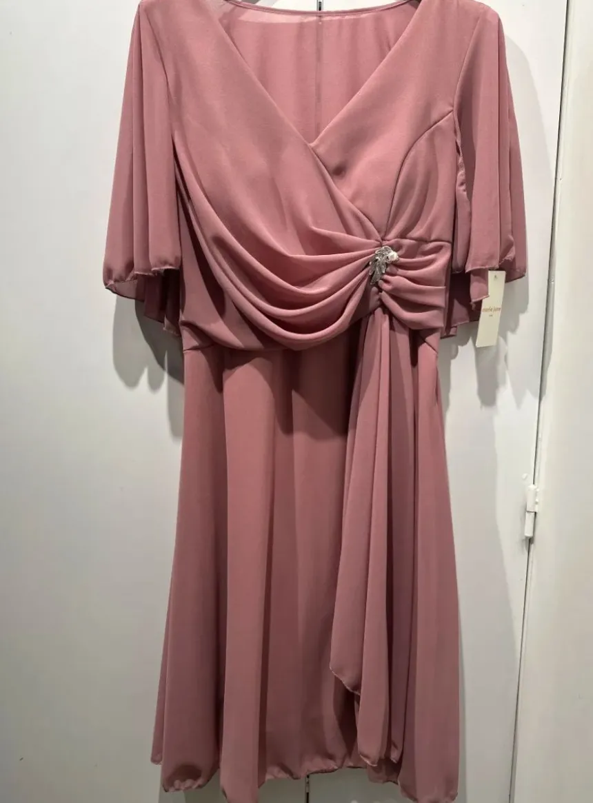 Robe de cérémonie femme grande taille en mousseline