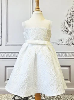 Robe de cérémonie fille broderie et fleurs