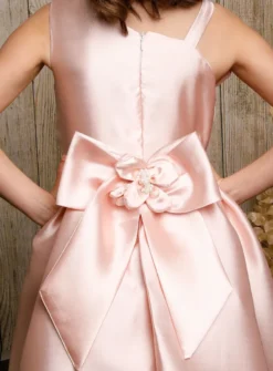 Robe de cérémonie fille Rose avec fleur