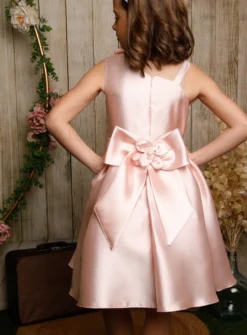 Robe de cérémonie fille Rose avec fleur