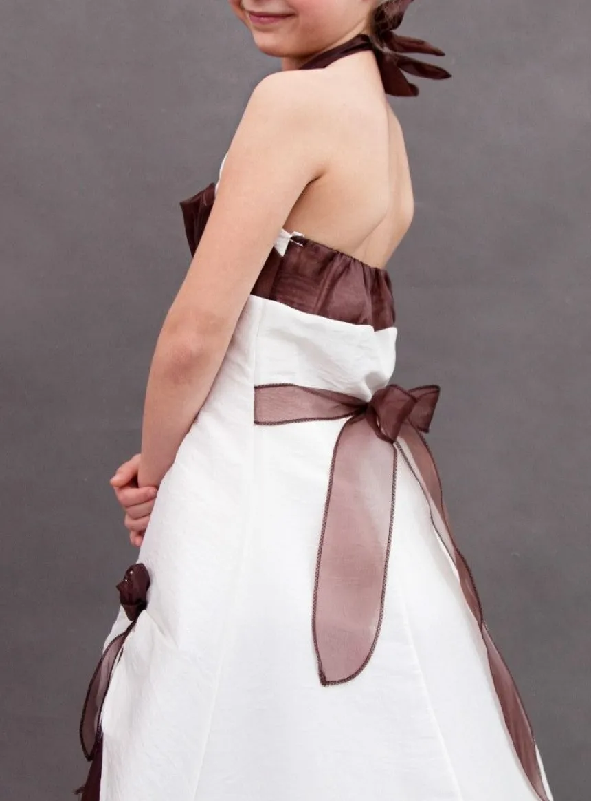 Robe de cérémonie fille Suri marron Marron 2 ans
