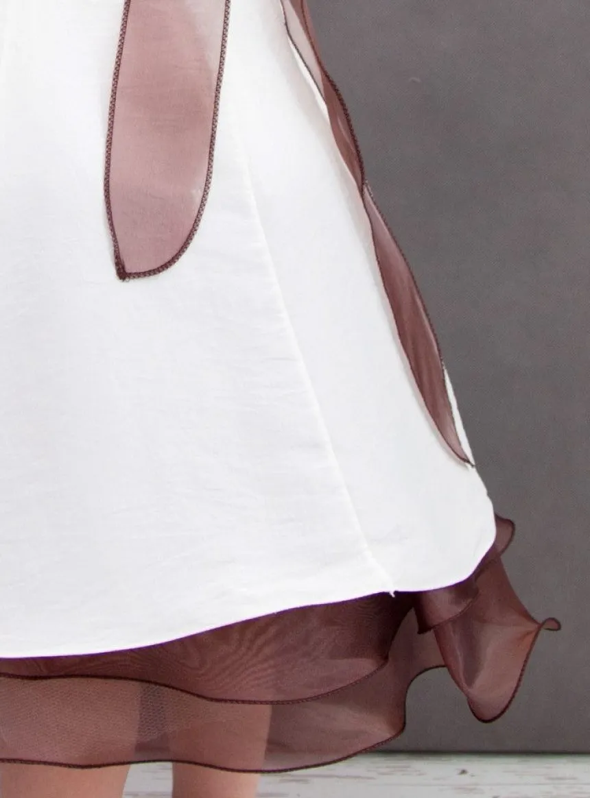 Robe de cérémonie fille Suri marron Marron 2 ans