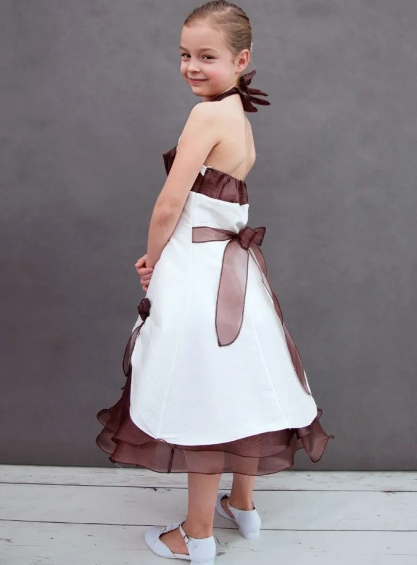 Robe de cérémonie fille Suri marron Marron 2 ans