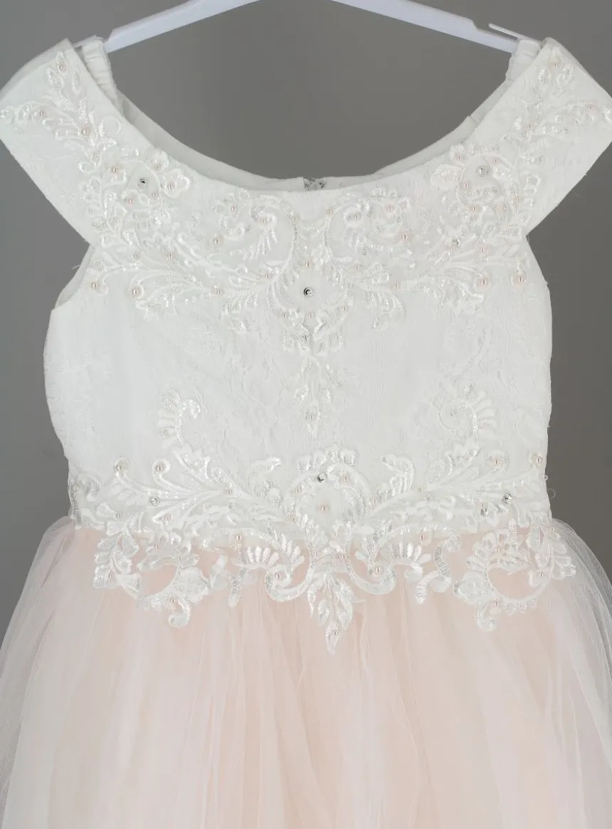 Robe de Cérémonie fille tulle buste dentelle - Gamme Luxe