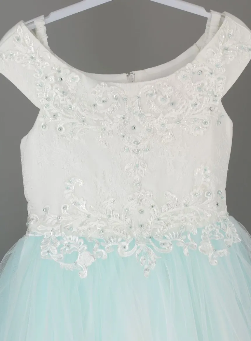 Robe de Cérémonie fille tulle buste dentelle - Gamme Luxe