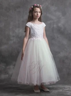 Robe de Cérémonie fille tulle buste dentelle - Gamme Luxe
