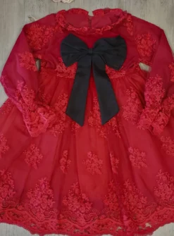 Robe de cérémonie manches longues dentelle Isis