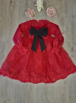 Robe de cérémonie manches longues dentelle Isis