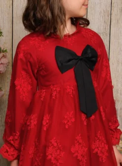 Robe de cérémonie manches longues dentelle Isis