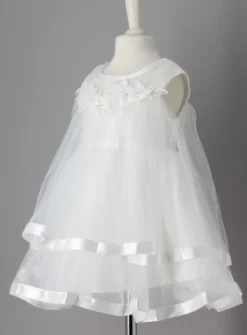 Robe de Cérémonie petite fille Charlotte Ivoire - Ecru 2 ans