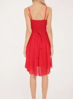 Robe demoiselle d'honneur courte femme drappée broche strass
