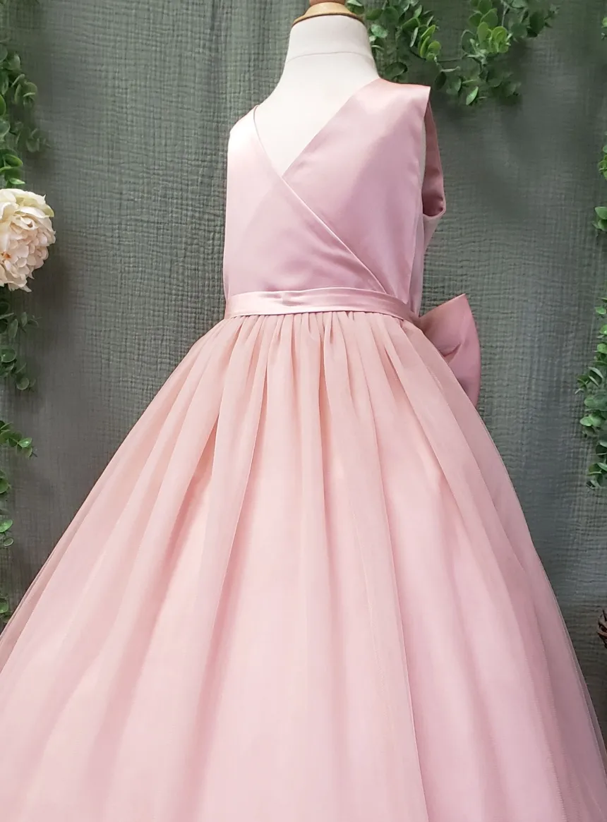 Robe demoiselle d'honneur longue fille Nelly
