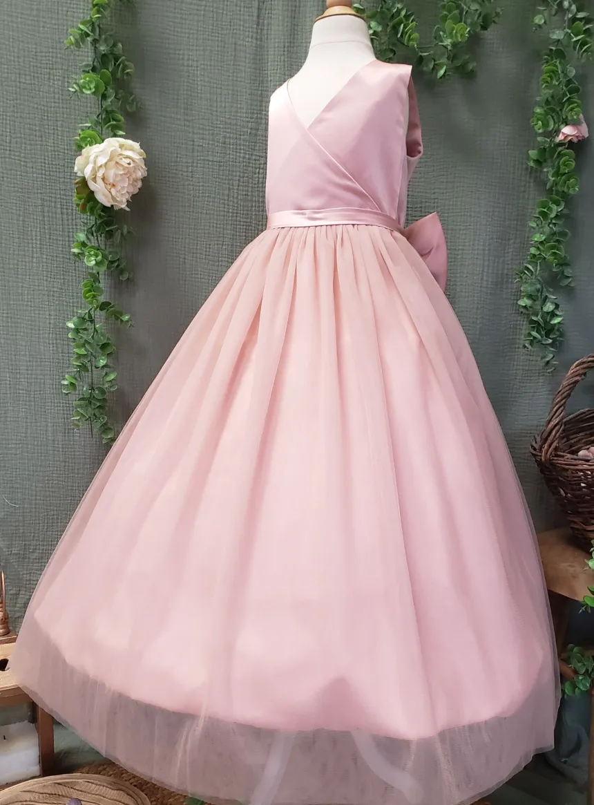 Robe demoiselle d'honneur longue fille Nelly
