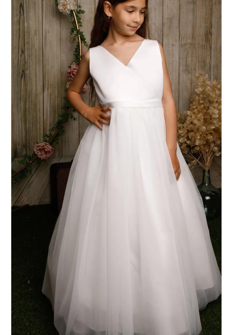 Robe demoiselle d'honneur longue fille Nelly
