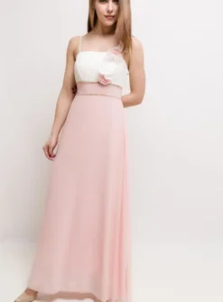 Robe demoiselle d'honneur longue femme mousseline