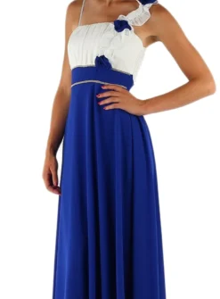 Robe demoiselle d'honneur longue femme mousseline