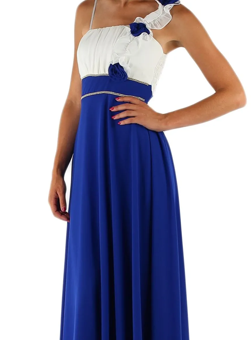 Robe demoiselle d'honneur longue femme mousseline