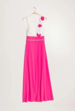 Robe demoiselle d'honneur longue femme mousseline