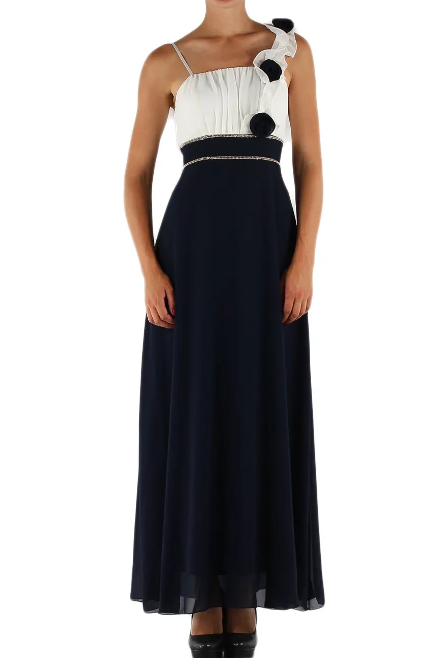 Robe demoiselle d'honneur longue femme mousseline
