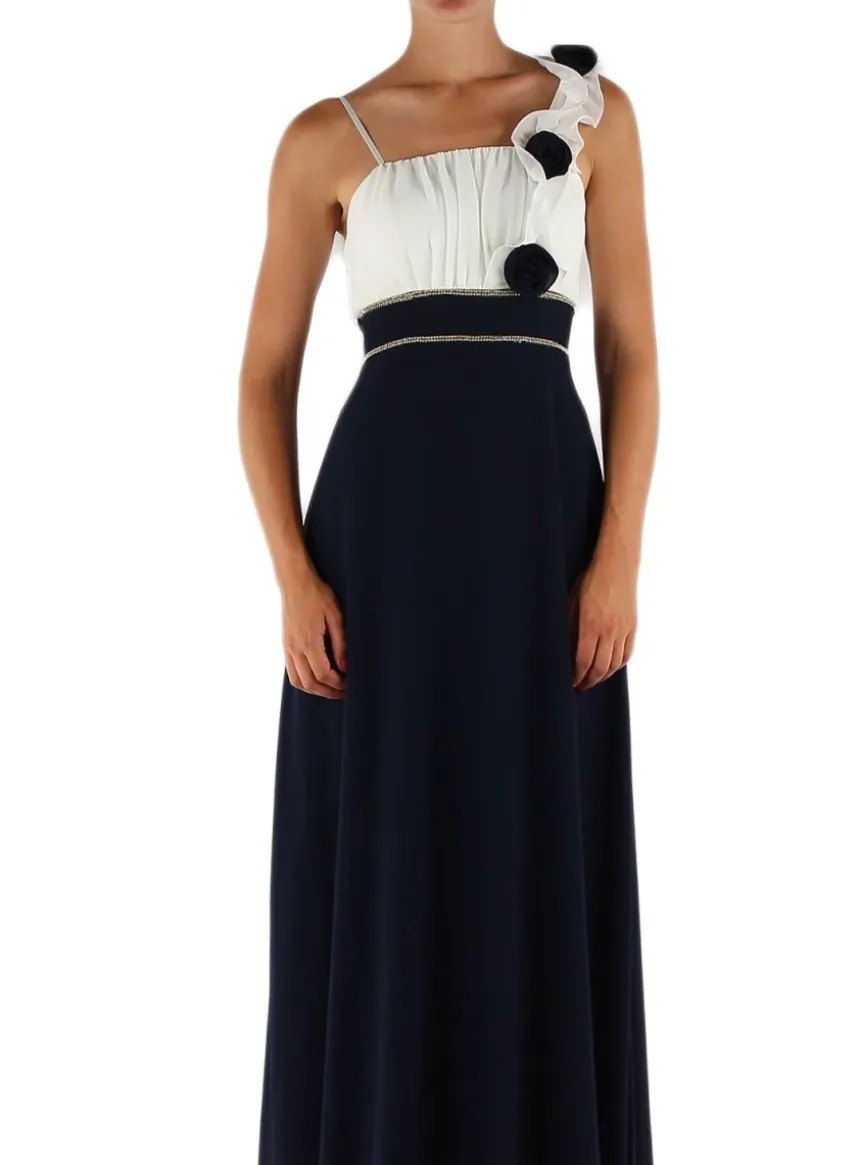 Robe demoiselle d'honneur longue femme mousseline