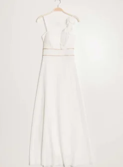 Robe demoiselle d'honneur longue femme mousseline