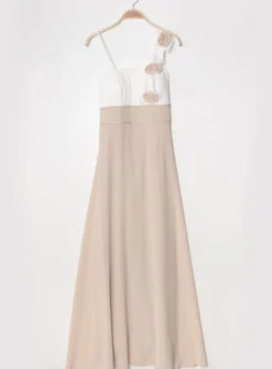Robe demoiselle d'honneur longue femme mousseline