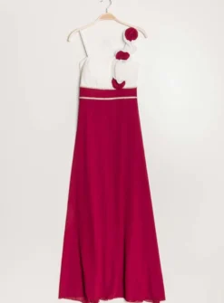Robe demoiselle d'honneur longue femme mousseline