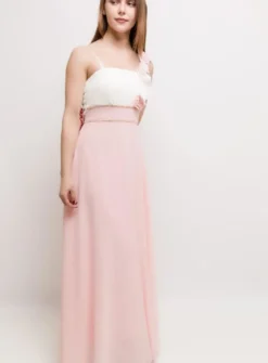 Robe demoiselle d'honneur longue femme mousseline